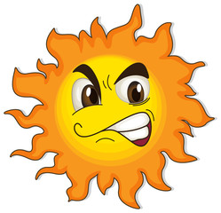 Sticker - A sun with a face