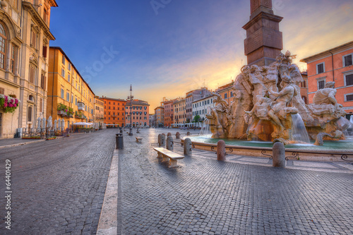 Board z aluminiowym obramowaniem Piazza navona, Rzym. 
