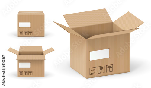 Fotomural Boites en carton vectorielles 2