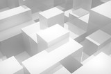 white cubes background