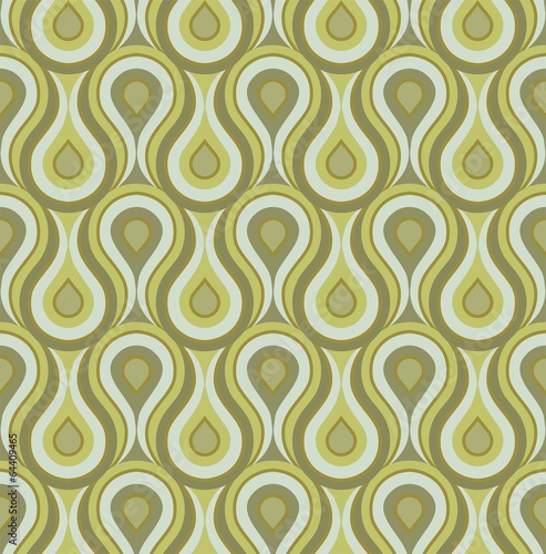 Poster Seamless retro drops background pattern green