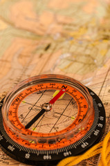 compass on map