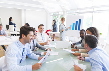 Group of Business People Having a Meeting