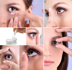 Poster - Contact lens collage