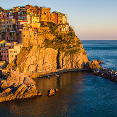 Wall Mural - Sunset in Manarola, Cinque Terre, Italy