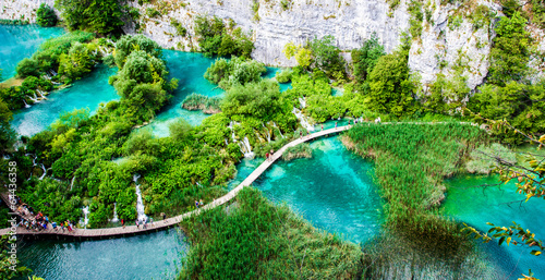 Board z aluminiowym obramowaniem Park Narodowy Plitvice, Chorwacja