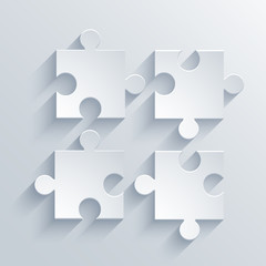 Poster - Vector modern puzzle icon. Eps 10 illustration