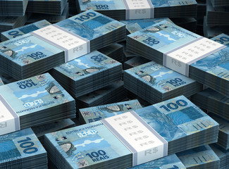 Wall Mural - Stack of Brazilian Real