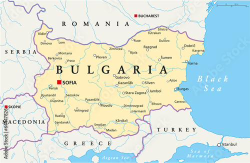Fotografía Bulgaria Political Map