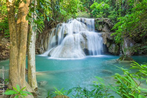 Fototapeta na wymiar Waterfall in deep forest of Thailand