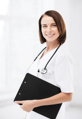 female doctor with stethoscope