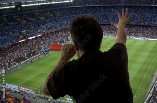 Fotoboard na płycie Szczęśliwi fani piłki nożnej