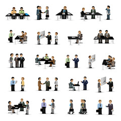 Wall Mural - Business Peoples - Isolated On White Background