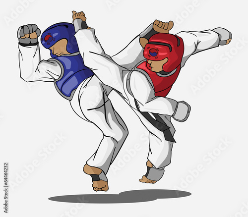 Naklejka samoprzylepna Taekwondo sztuki walki