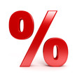 Red percent sign