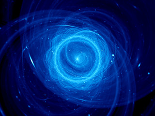 Wall Mural - blue plasma object in space