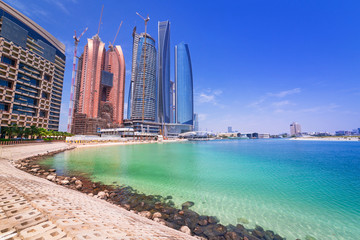 Wall Mural - Coastline of Abu Dhabi, the capital of United Arab Emirates