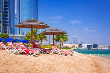 Wall Mural - Beach in Abu Dhabi, the capital of United Arab Emirates