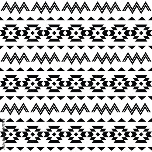 Obraz na płótnie canvas dwuczęściowy "dyptyk" Wzór plemienny, aztec bezszwowe tło