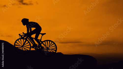 Fotoboard na płycie Triatlon kolarski w górach