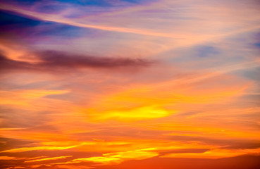 Canvas Print - Sunset in clouds