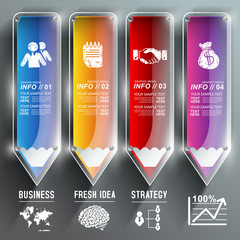 Sticker - Modern design for business infographic