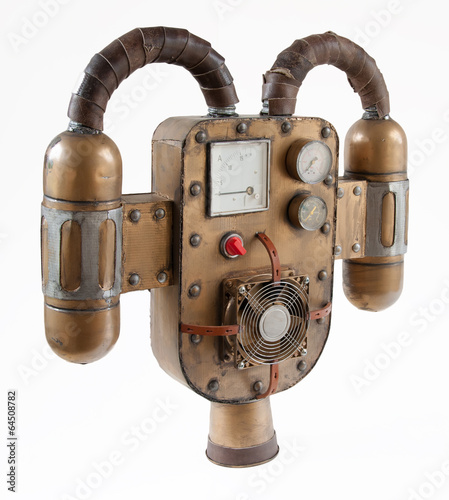 Obraz na płótnie canvas czteroczęściowy "tetraptyk" Vintage odrzutowy steampunk