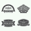 set of retro vintage black labels and banners
