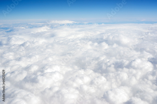 Naklejka ścienna Cloud Cover Blue Sky Stratosphere Vertical Composition Clear