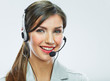 © Yuriy Shevtsov - Customer support operator close up portrait.  call center smili