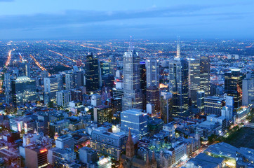 Wall Mural - aerial view of melbourne australia