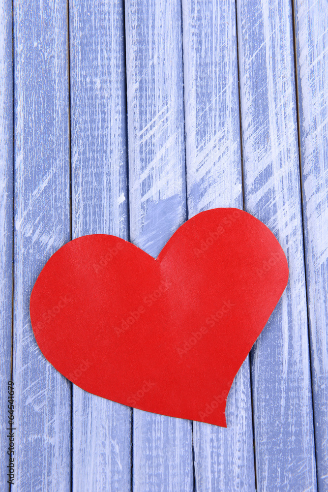 Paper hearts on wooden  background
