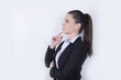 © mariavu - Young beautiful business woman thinking (meeting)