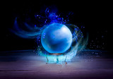 Fototapeta  - Fortune teller's Crystal Ball with dramatic lighting