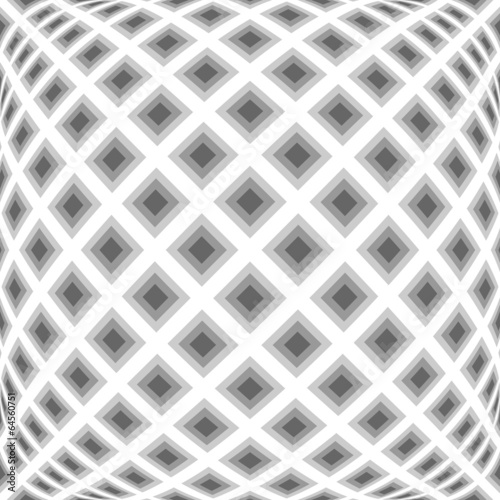 Board z aluminiowym obramowaniem Wzór monochromatyczny wypaczony wzór diamentu
