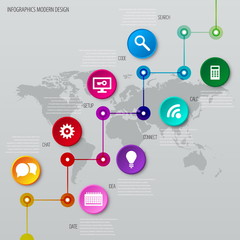 Digital illustration Infographic timeline report template. Vecto