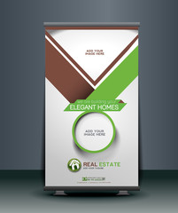 Wall Mural - Real Estate Roll Up Banner Design.