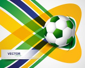 Wall Mural - beautiful brazil flag concept wave colorful soccer background ve