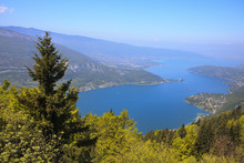 View Of The Annecy Lake From Col Du Forclaz