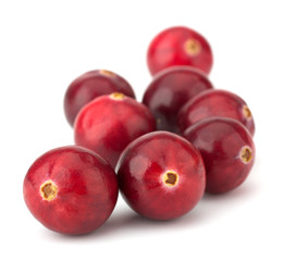 Wall Mural - Cranberry isolated on white background closeup