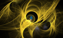 Abstract Orange And Yellow Fractal Background Circle Forms