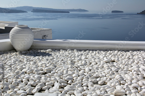 Fotoboard na płycie Santorini, Grecja