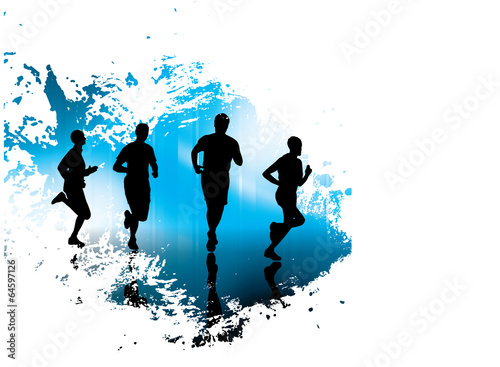 Board z aluminiowym obramowaniem Uprawiający jogging. 