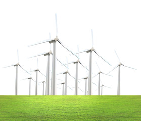  wind turbines generating electricity