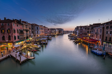 Fototapete - View on Grand Canal from Rialto Bridge, Venice, Italy