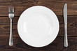 © Sasajo - Empty plate, fork and knife