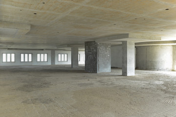 An empty building before getting fit out - construction