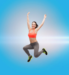 Sticker - sporty teenage girl jumping in sportswear