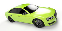 3d Rendered Illustration Of A Green Sport Sedan