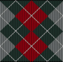 Vector Seamless Argyle Sweater Background, Detailed